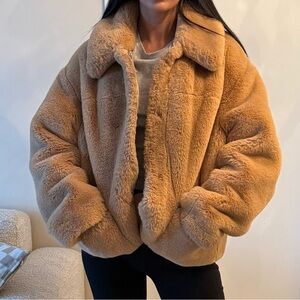 Women's Tan Fur Jacket